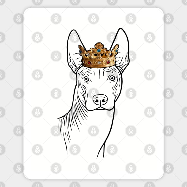 Xoloitzcuintli Dog King Queen Wearing Crown Magnet by millersye